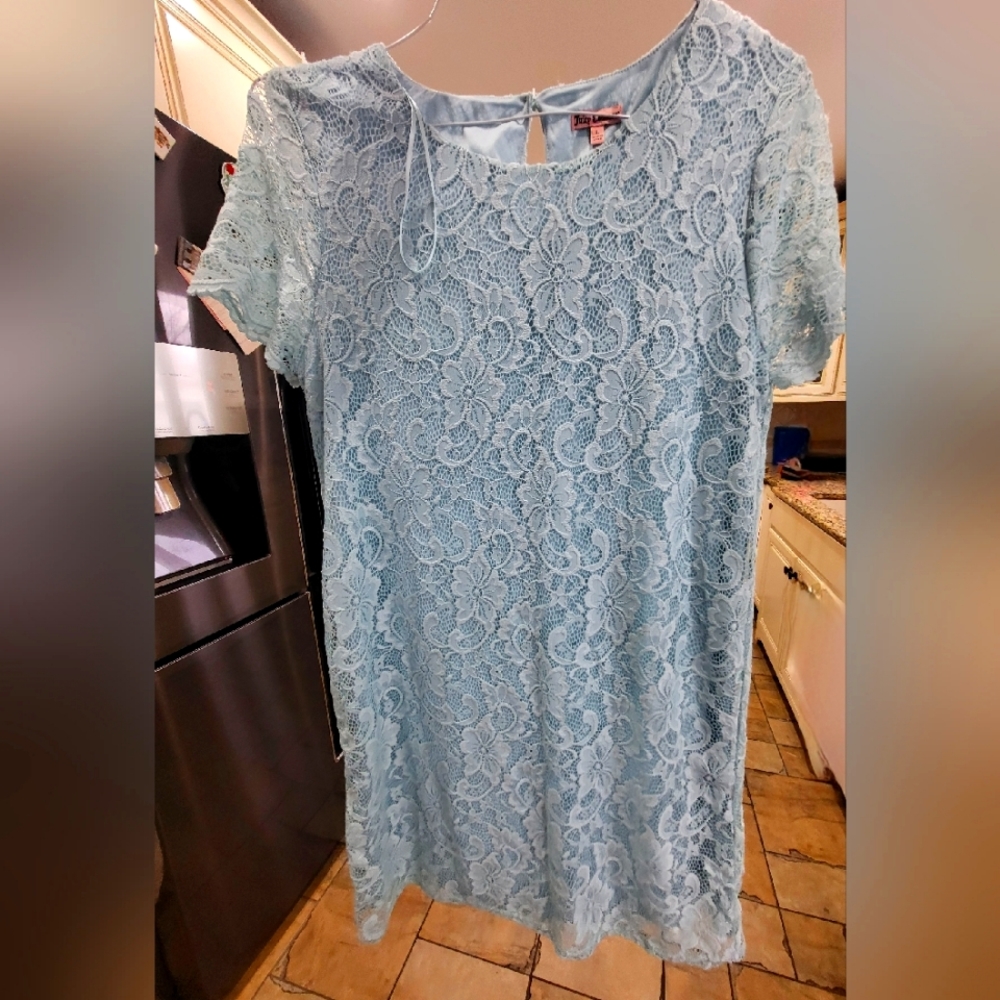 Juicy Couture Light Blue Lace Dress